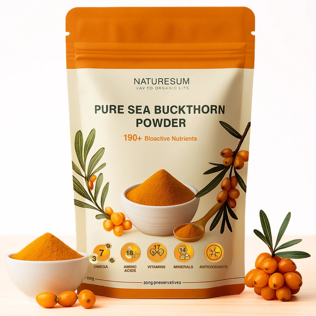 pure sea buckthorn powder