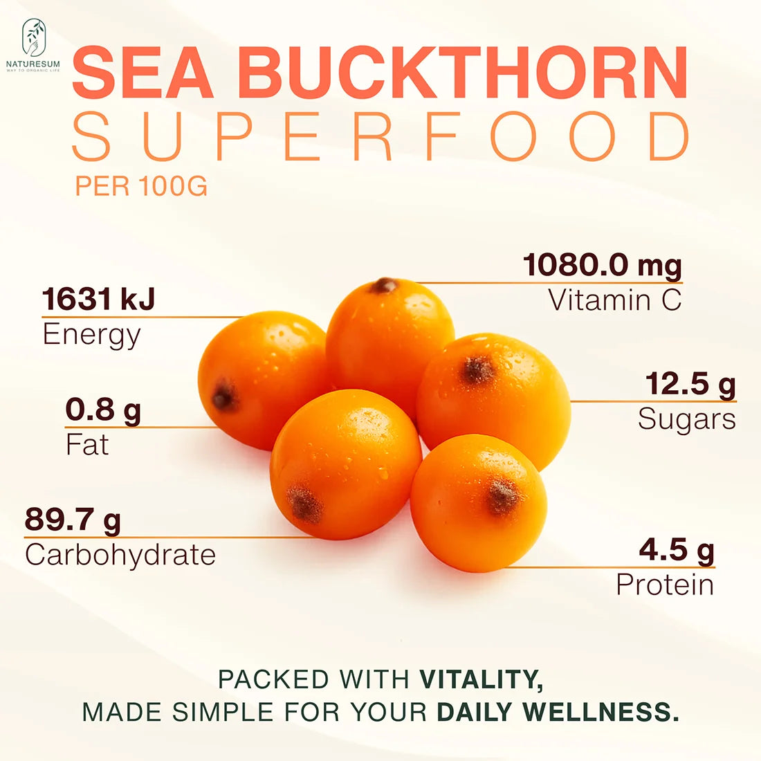 NATURESUM HIMALAYAN SEA BUCKTHORN BERRIES POWDER
